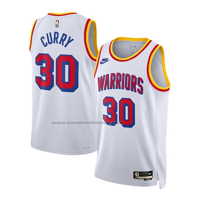 Maglia Golden State Warriors Stephen Curry #30 Classic 2024-25 Bianco